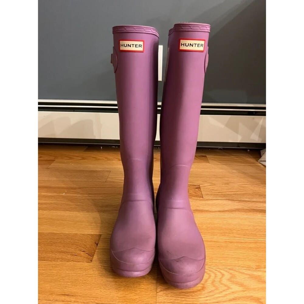 Hunter Purple Lilac Tall Rain Rubber Mud Boots Women’s Size US 9 UK 7